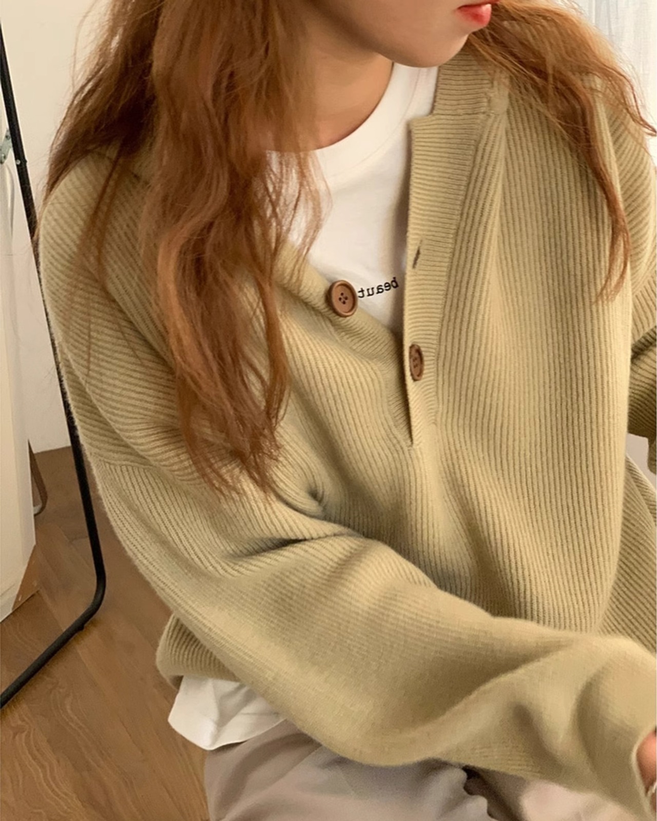 Hooded knit Pullover　T20269