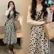 レイヤード風ワンピース