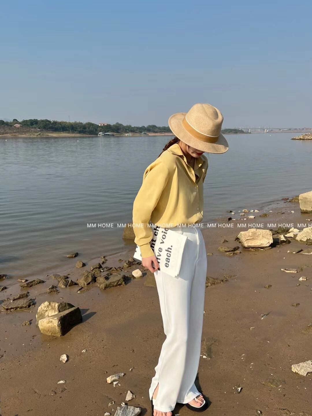 オープンカラーブラウス　AJ42441-906