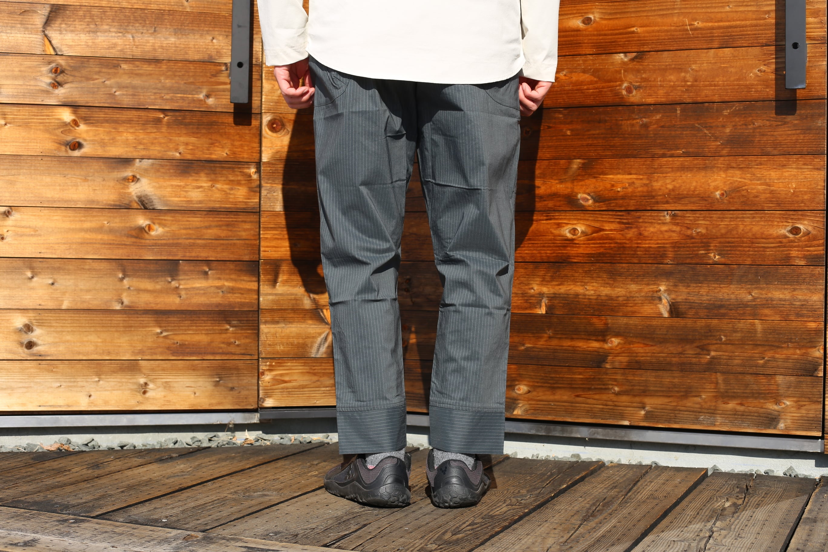 ストライプのパンツ 01. Outdoor Life Shop ストライプ パンツ ワークパンツ2本セットサイズS