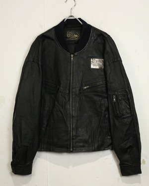 【Caka act2】MA-1 Type Vintage Leather  Jacket