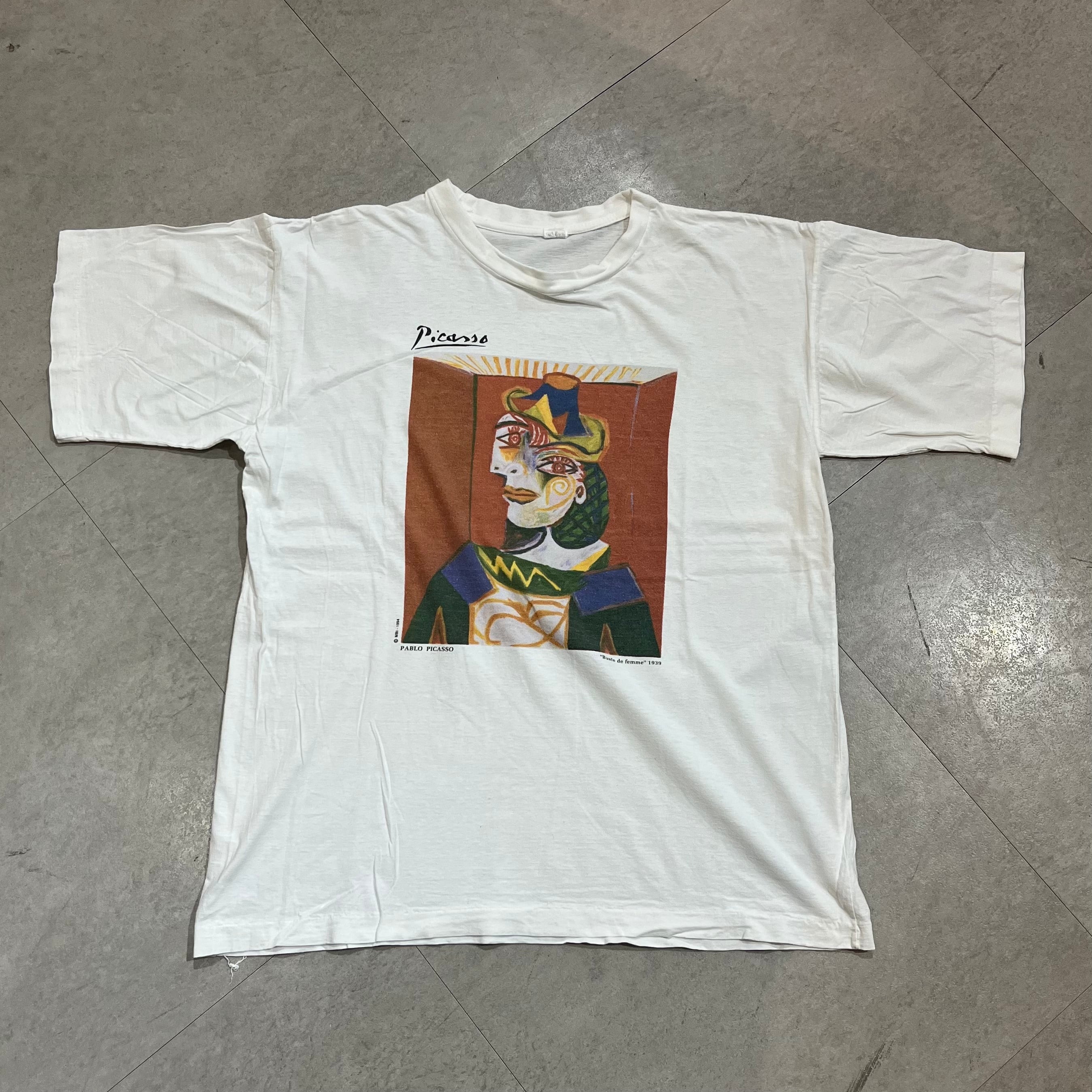 80年代 ヘインズ Hanes Pablo Picasso パブロピカソ アートTシャツ USA製 メンズS ヴィンテージ /evb002012