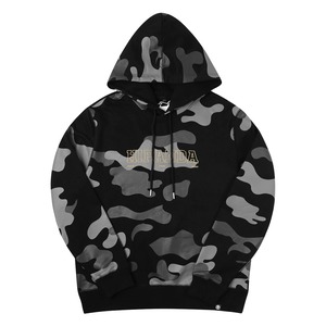 SALE 送料無料【HIPANDA ハイパンダ】男女兼用 カモフラージュ フーディー スウェット / UNISEX CAMO PRINT HOODIE SWEAT SHIRT / BLACK