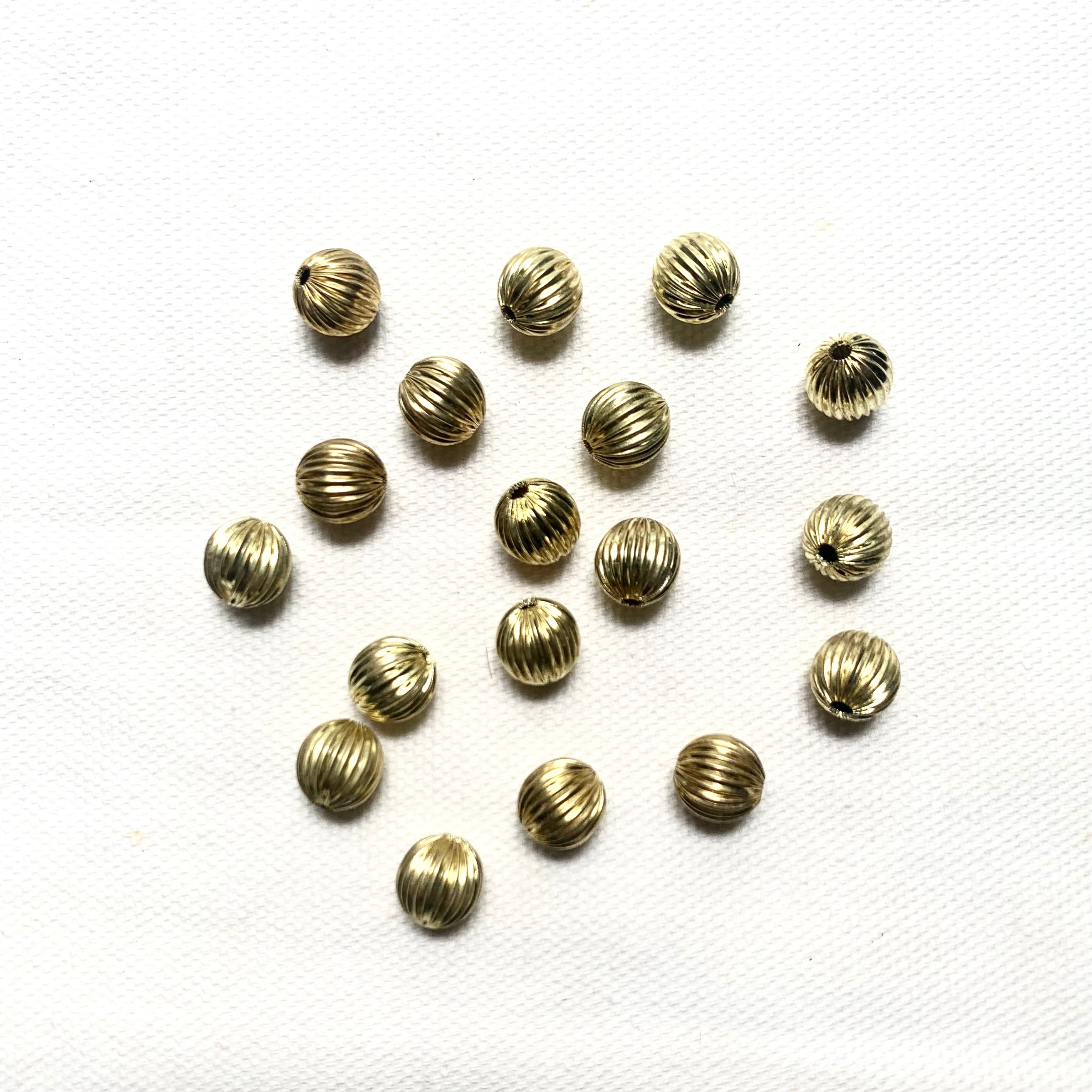 フランスビーズ(真鍮スジ丸10mm)1p | Rollo Antiques