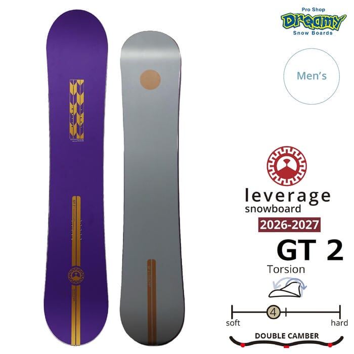 26-27 leverage GT2 149/152/155 ダブルキャンバー グラトリ専用ボード
