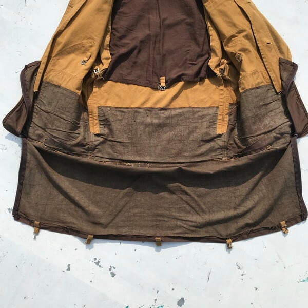 80s ヴィンテージ ハンティングジャケット フィールドコート 襟コーデュロイ 50c68452cc6b29892d3d06721c3012