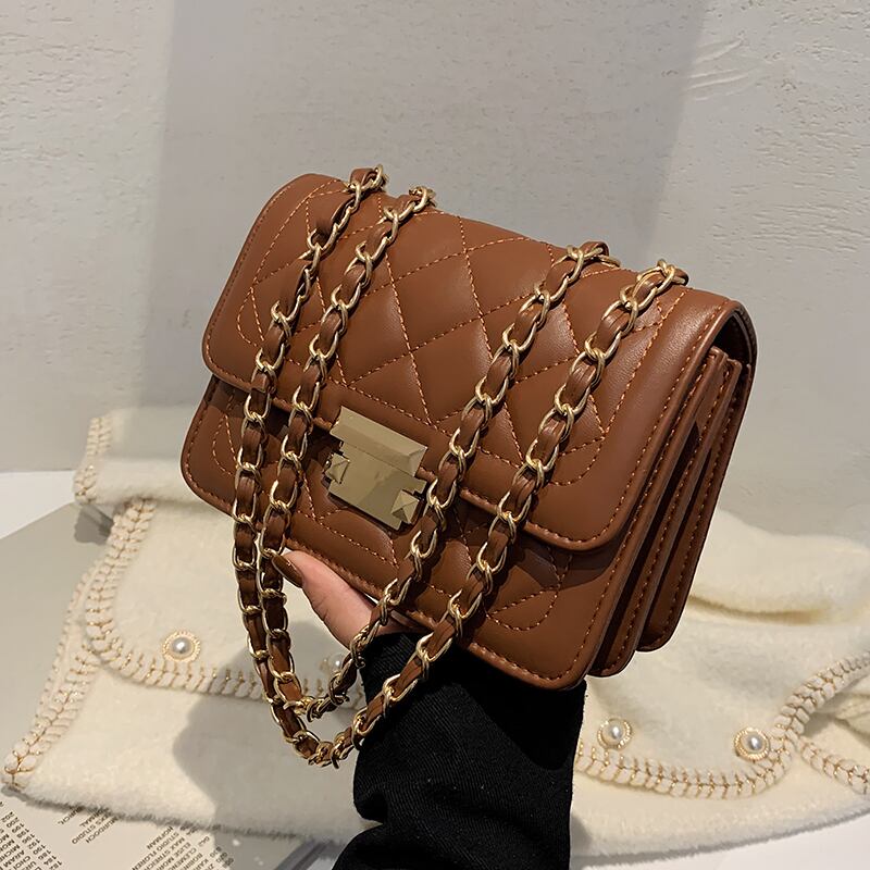 オータムチェーン 秋物 スクウェア メッセンジャーバッグ 手作りハンドバック22994135965