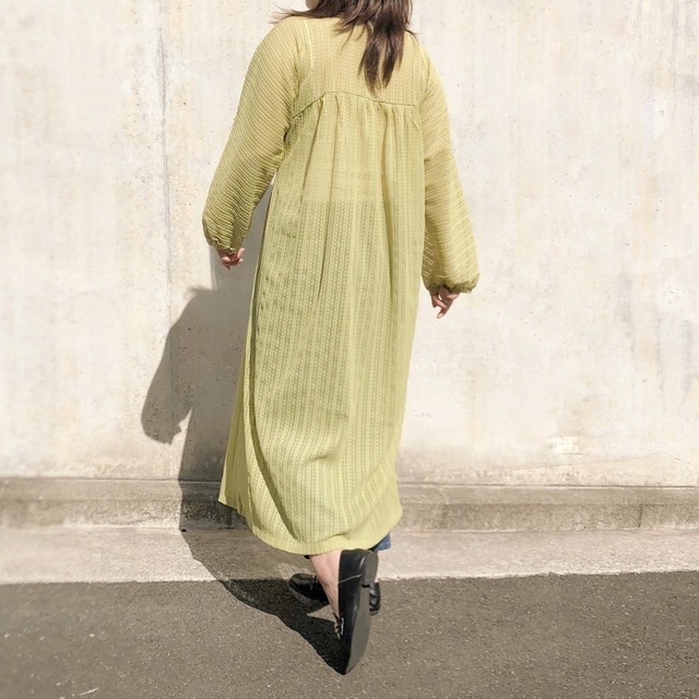 【2Way】マタニティウェアにも◎ レースワンピース｜若草色｜画像8