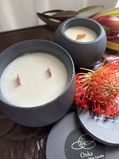 Scent free Soy Candle 無香料 ソイキャンドル 禅(L)サイズ マッチ