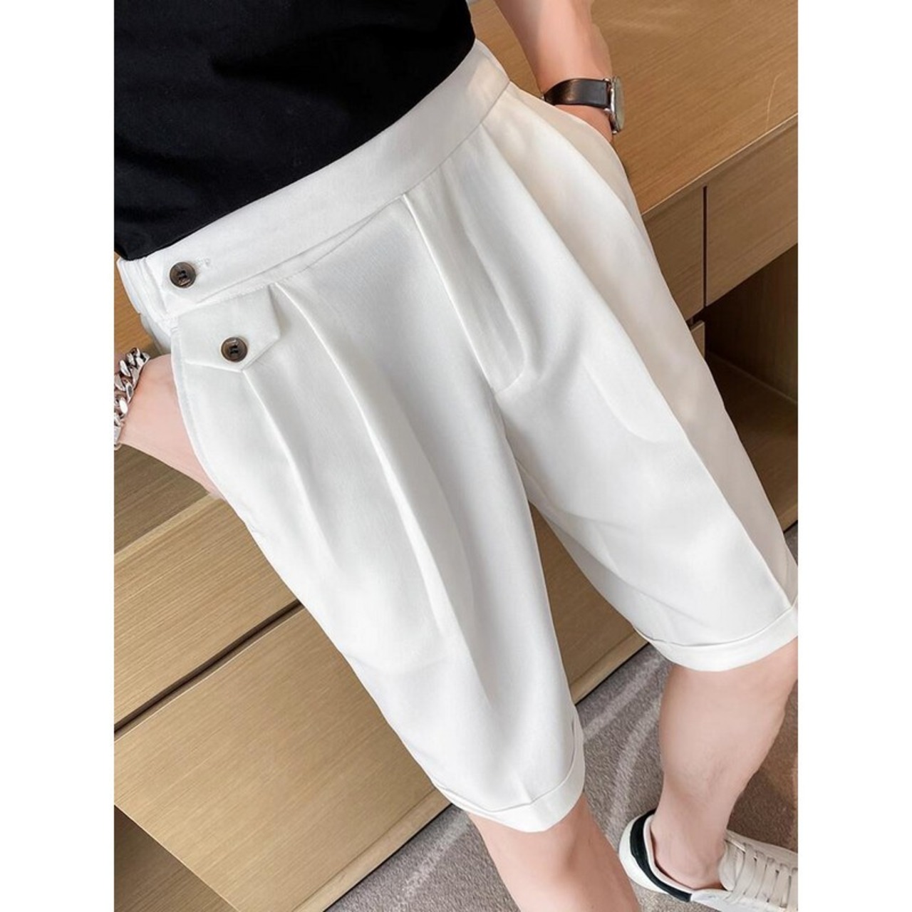straight suit shorts pants 00362