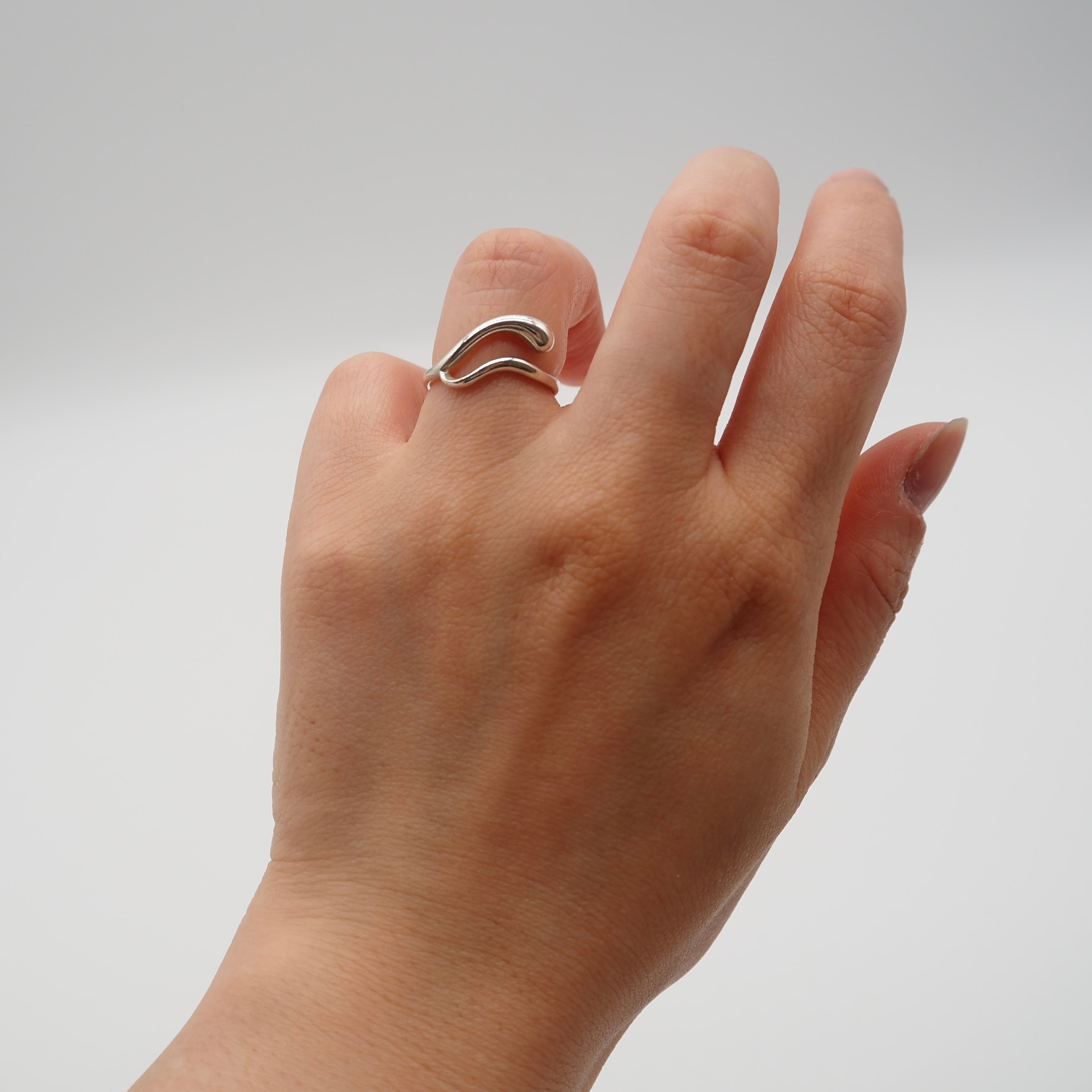 Tiffany&Co. 約9号 ティアドロップ リング シルバー925 ティファニー