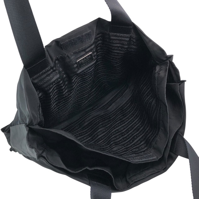 PRADA プラダ トートバッグ ブラック トライアングルロゴ ナイロン vintage ヴィンテージ オールド fzec6b