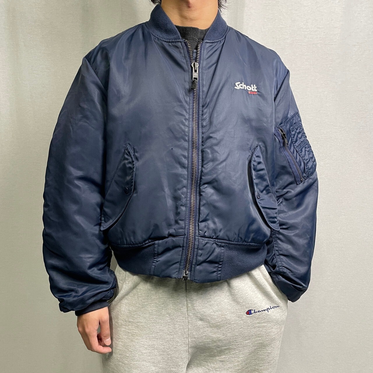 Schott ショット MA-1 ミリタリー フライトジャケット 民間品 メンズM  