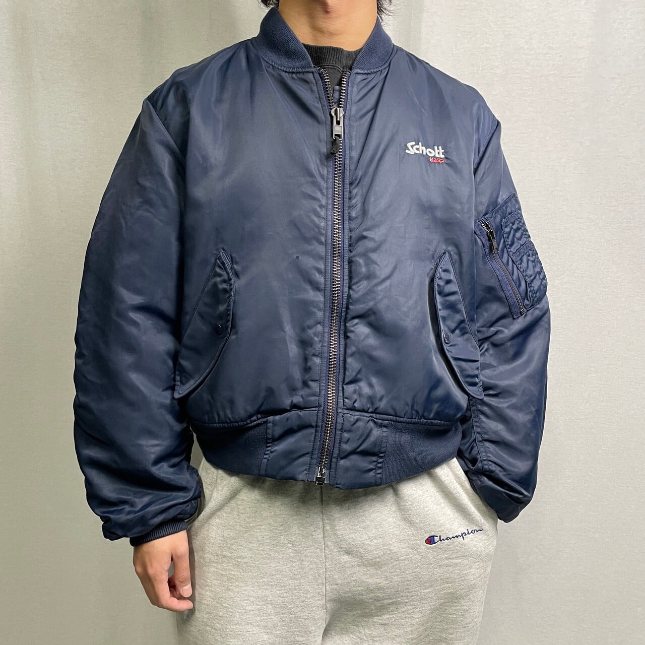 Schott ショット MA-1 ミリタリー フライトジャケット 民間品 メンズM 