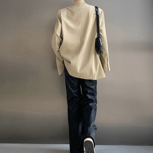 フェイクスプリングレザージャケット　LT0010031