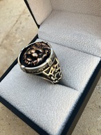 Men's silver ring =lion=