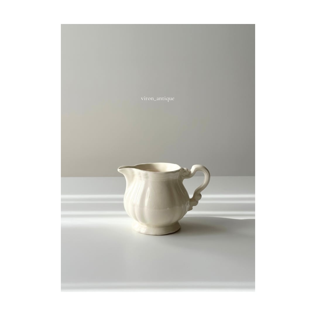 Sarreguemines サルグミンヌ / 花リムのミルクジャグ