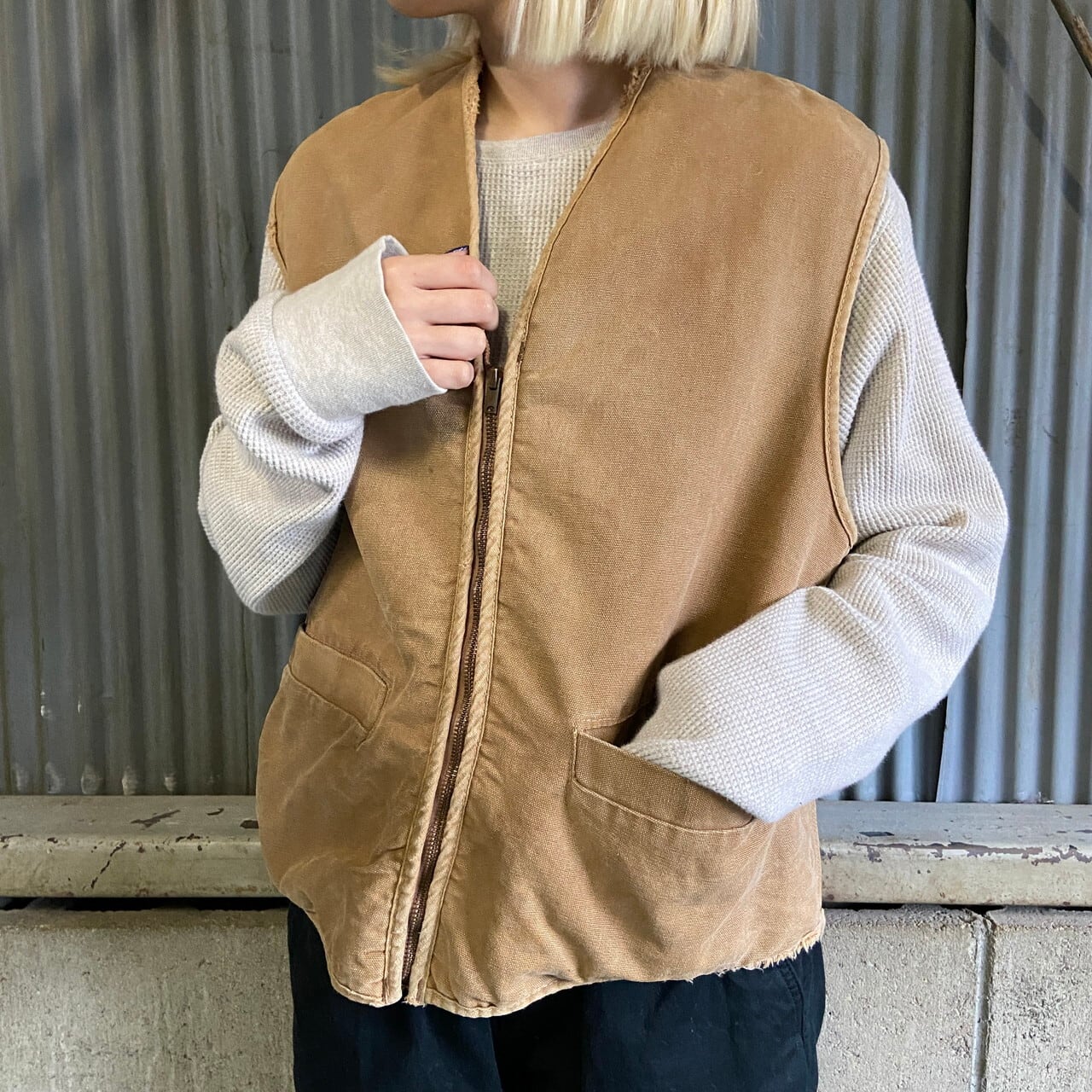 70年代 USA製 プリントタグ Carhartt カーハート ダック地 ワーク