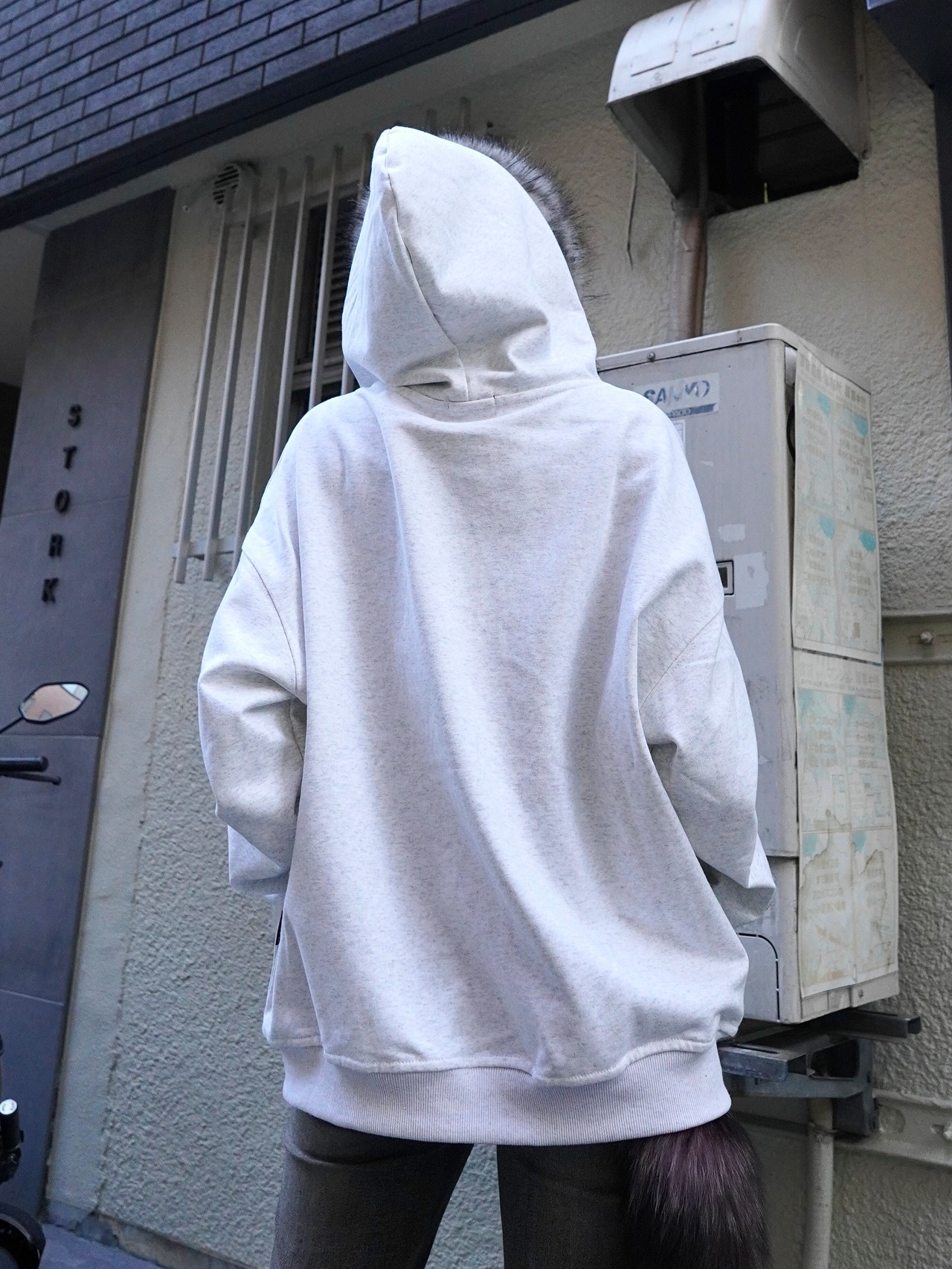 【PLANET STUDIO】fur zip up hoodie
