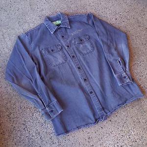 RED KAP 企業刺繍 ワークシャツ used [109021]