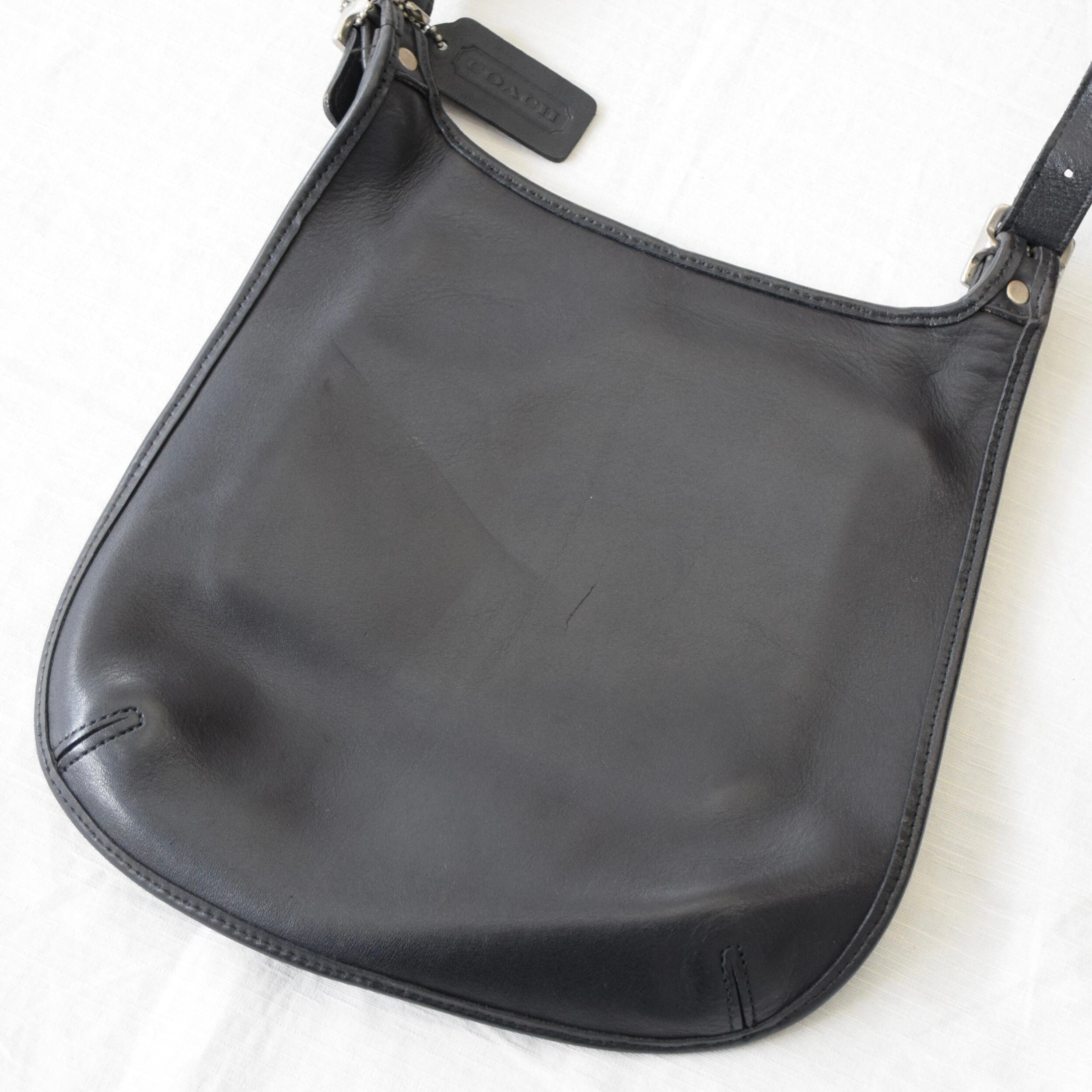 90's USA製 OLD COACH レザーバッグ ブラック コーチ 古着