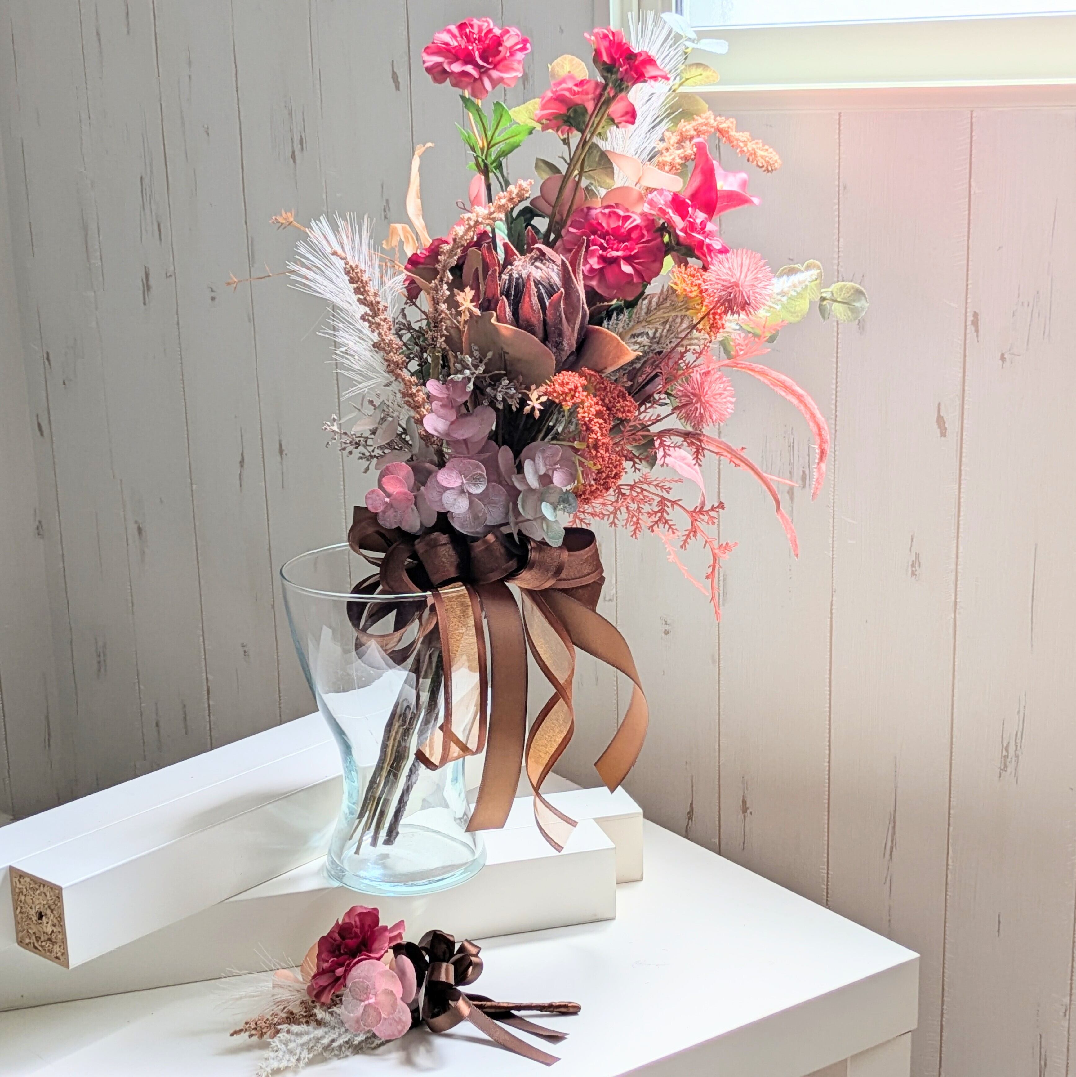 サエラ　花柄 レース フリル ダストボックス Flower Art Shop サエラ