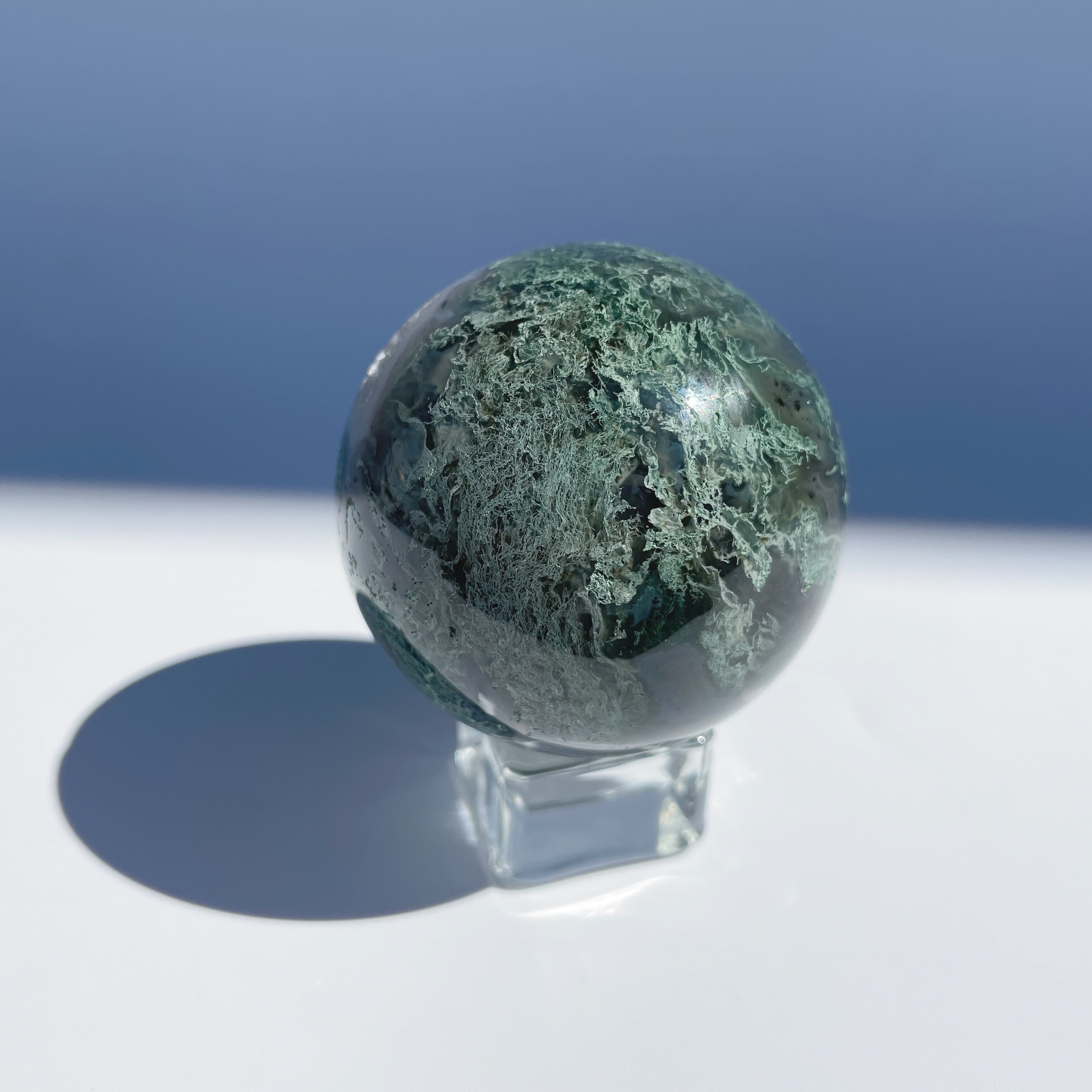 モスアゲート スフィア（丸玉）01♢Moss agate ♢天然石・鉱物 