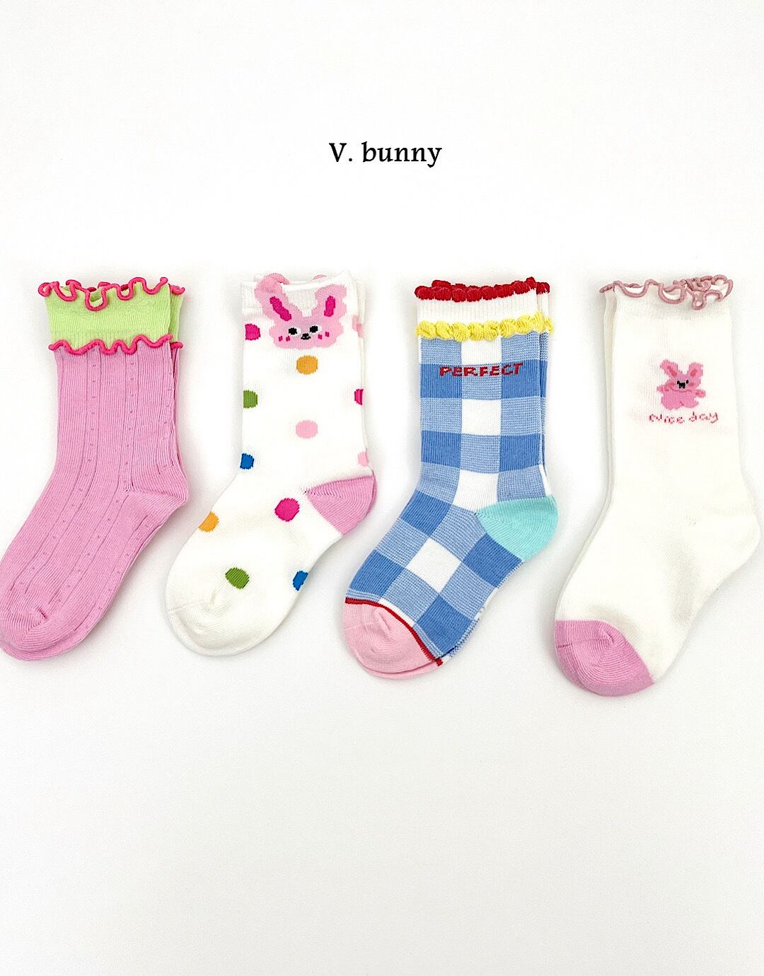 « 即納 » 18-21cm Rabbit socks 4set / v.bunny