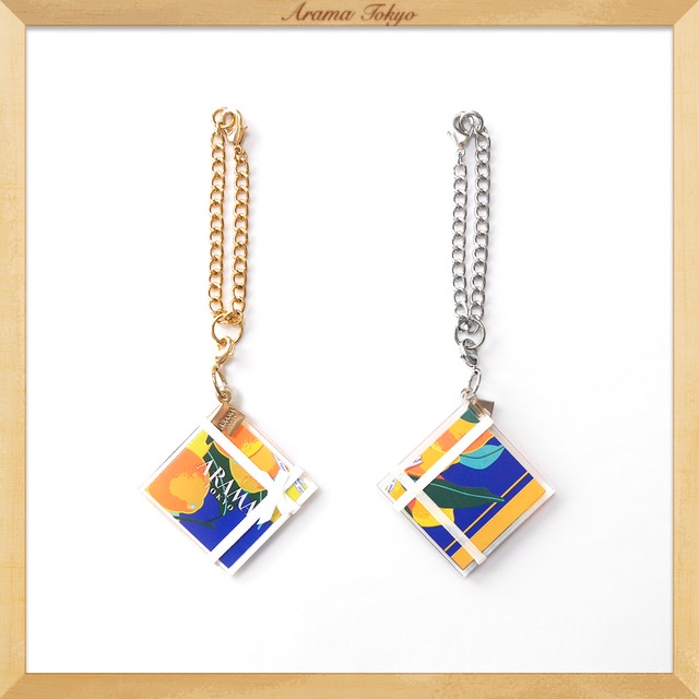 レモンのパッケージキーホルダー/ミニサイズのスカーフ