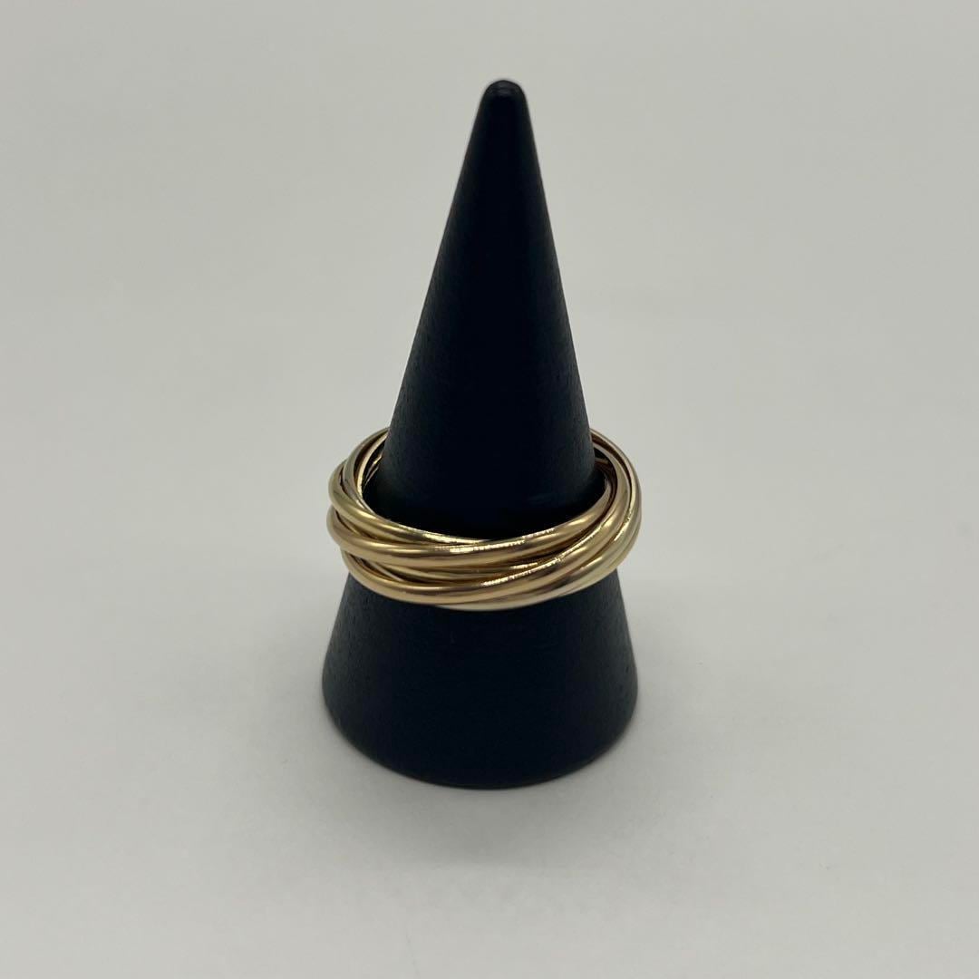 カルティエ CARTIER トリニティ 7連リング 18号 YG PG WG 希少サイズ