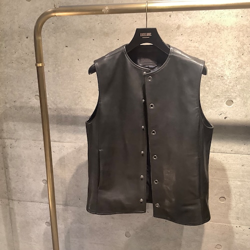 Licht Adel L-VT01 Leather Best Black　leather riders jacket　受注生産GW期間限定