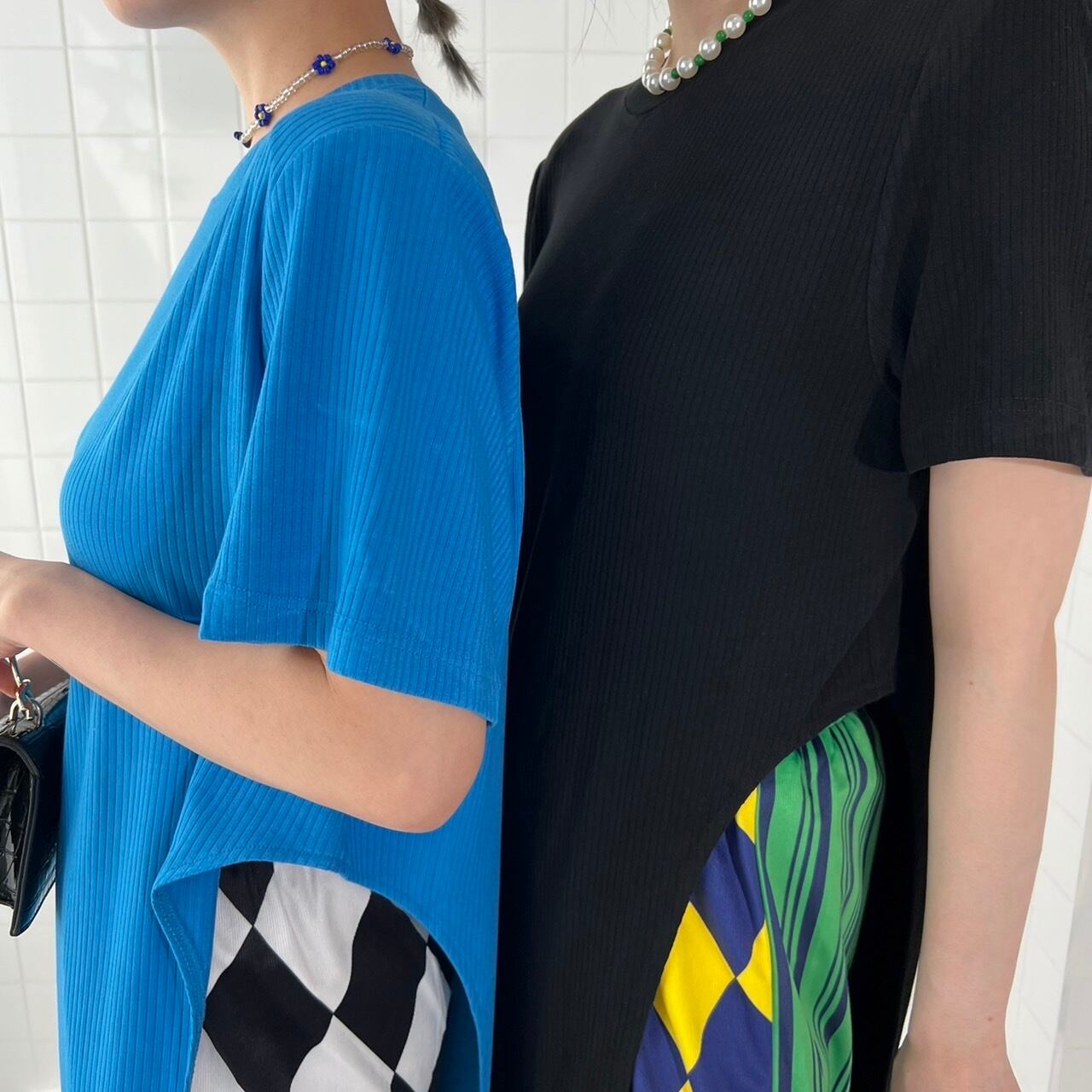 side open short sleeves dress_LN01163