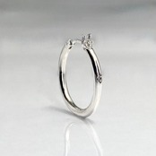 CROSS THIN HOOP [LARGE] / クロスシンフープピアス L