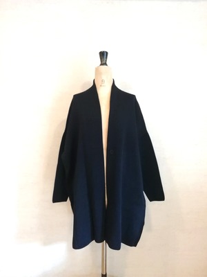 【KEIICHILO】コットンスムースチェスターコート　ダークネイビー