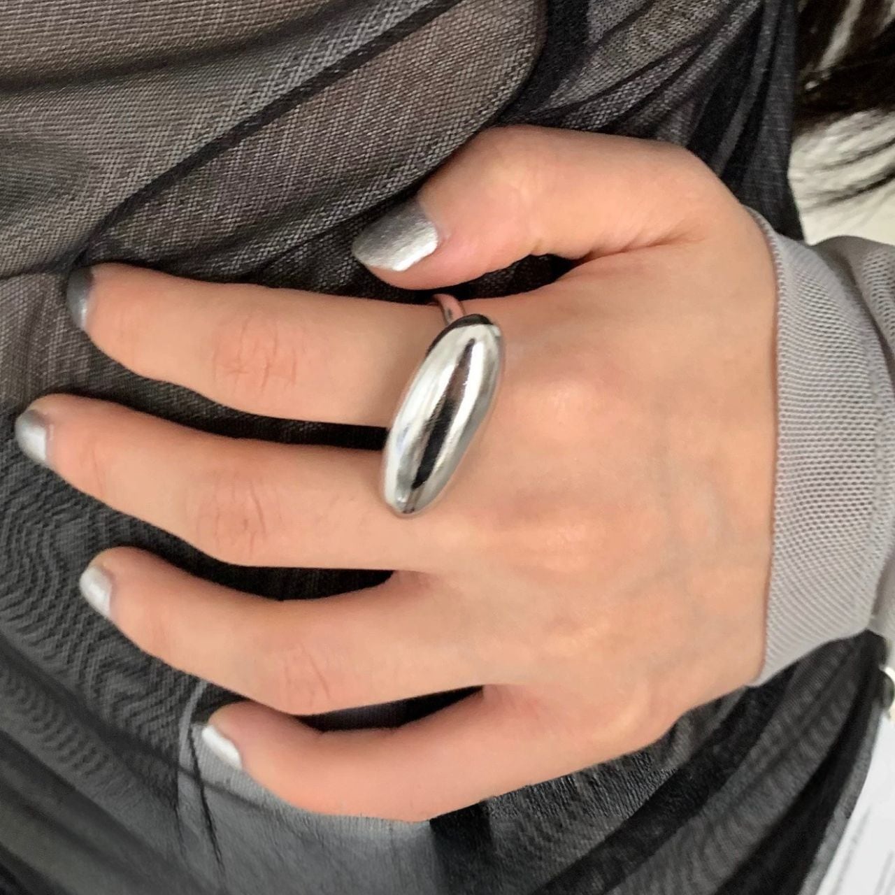 オーバルメタルリング 0536