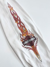 00s Harley-Davidson "FLAME" L/S Tee MADE IN USA Size M