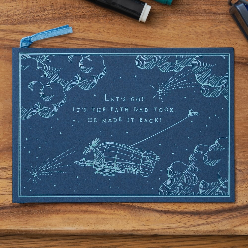 天空の城ラピュタ グリーティングカード 夜空柄（9838） | すすのこ