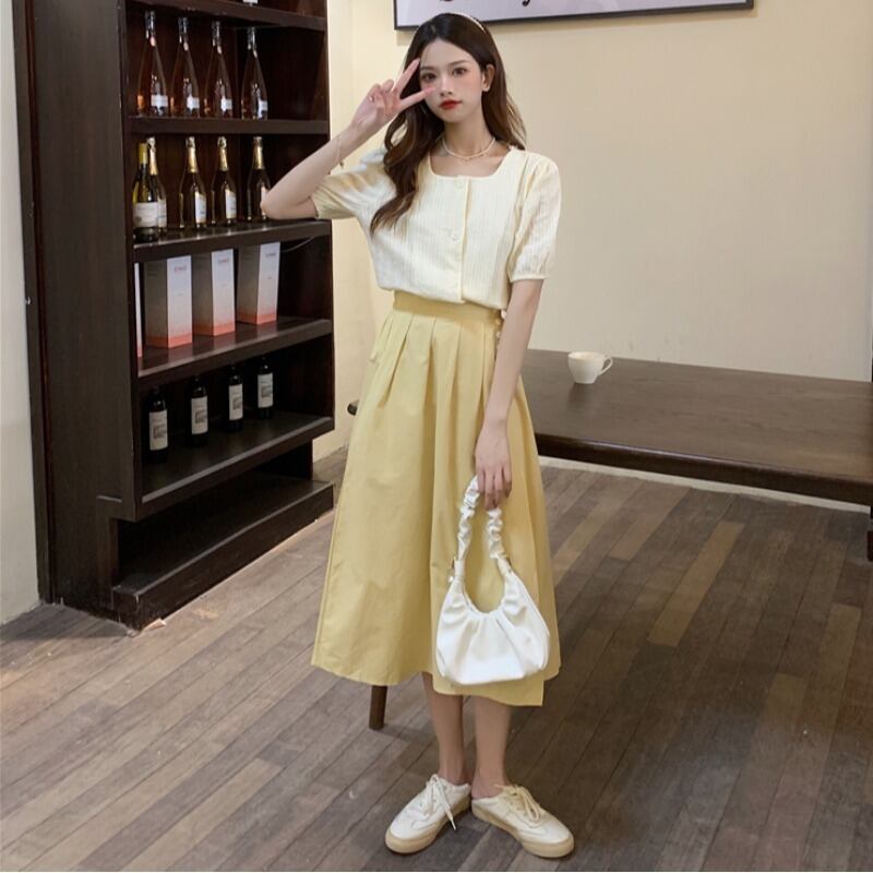 サマースタイルルーズショート半袖スリーブシャツ ハーフスリーブ 夏物 スクウェア YY-ファッション41431320527