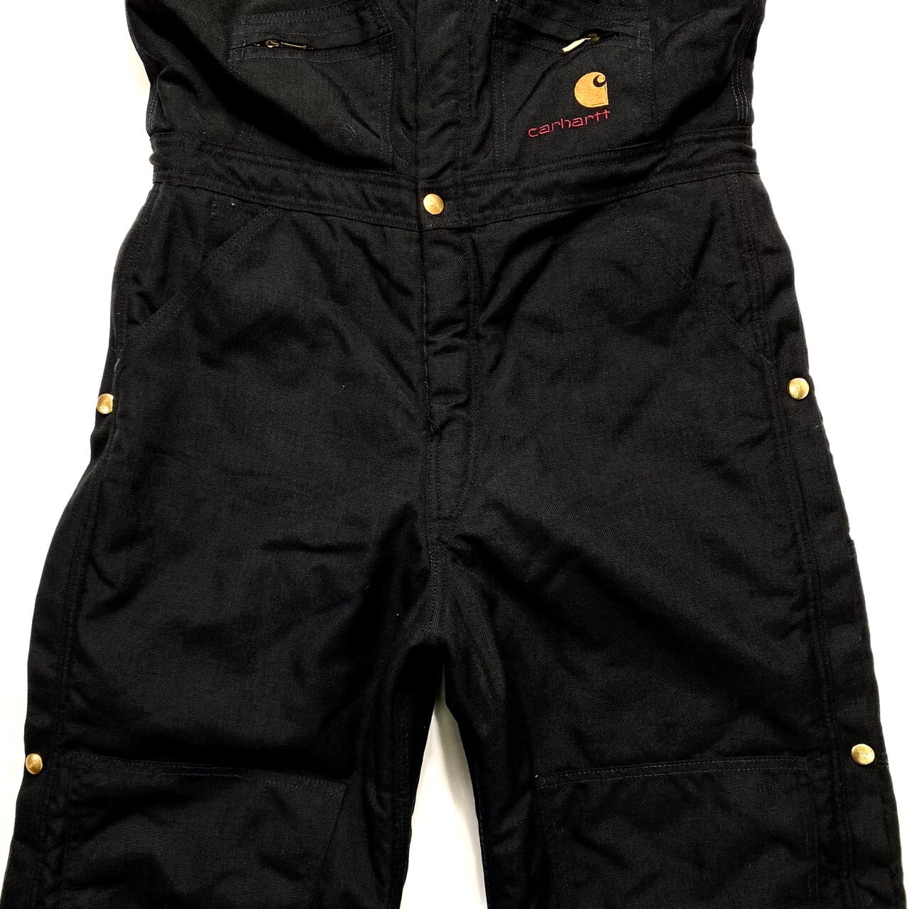 90年代 USA製 Carhartt カーハート ダック地 ナイロン オーバーオール