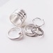 SET RING || SARATTO SIMPLE RING SET || 5 RINGS || SILVER || CSRC0602D