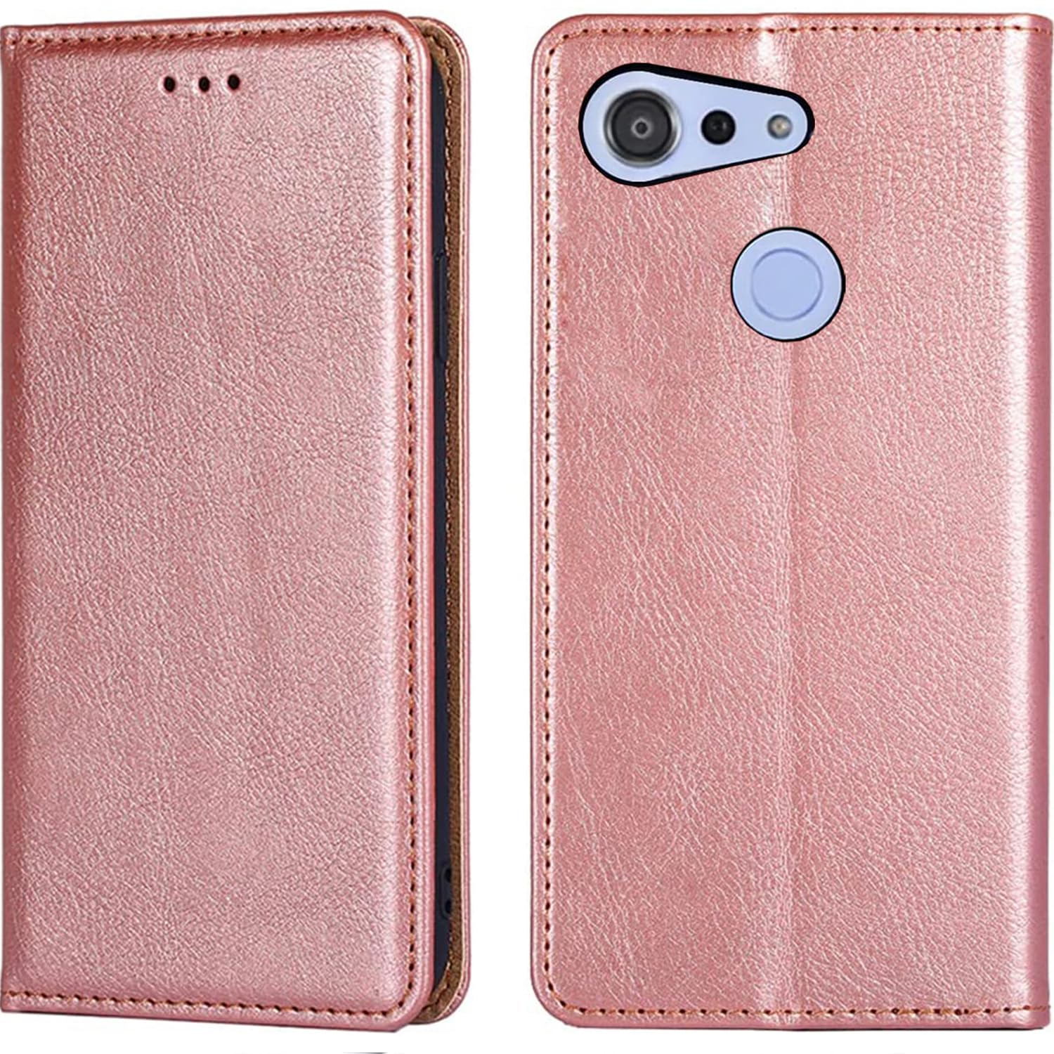 KYV48 ケース 手帳型 For Android One S6 for アンドロイド ワンS6 カバー XJUN 上品 高級PUレザー 横置きスタンド機能 カード収納 2枚 人気 マグネット搭載 耐衝撃 全面保護 シンプルカバー 便利 ハンドメイド 高質感皮革 おしゃれ 汗や指紋防止 肌触り良い 360度保護 男女兼用 ピンク01