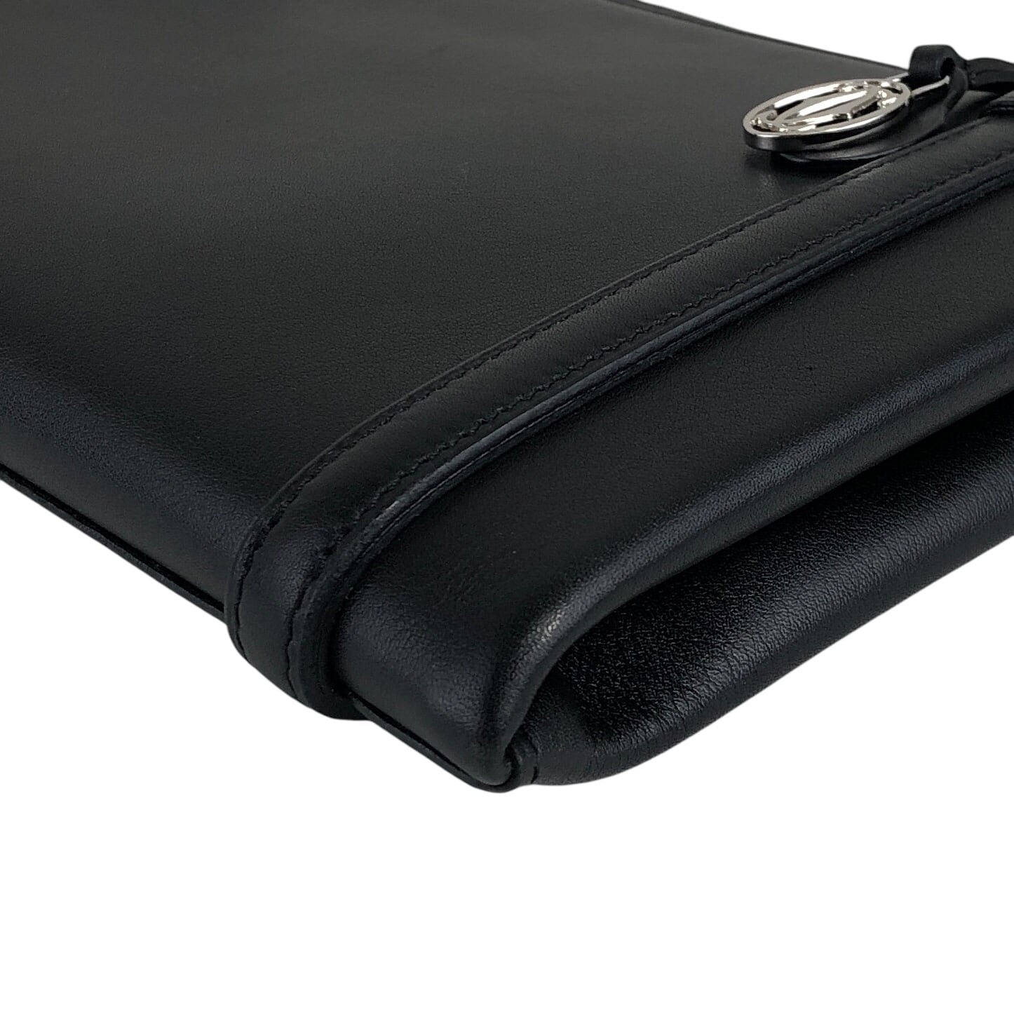 Cartier カルティエ カボション ハンドバッグ ブラック レザー ミニ