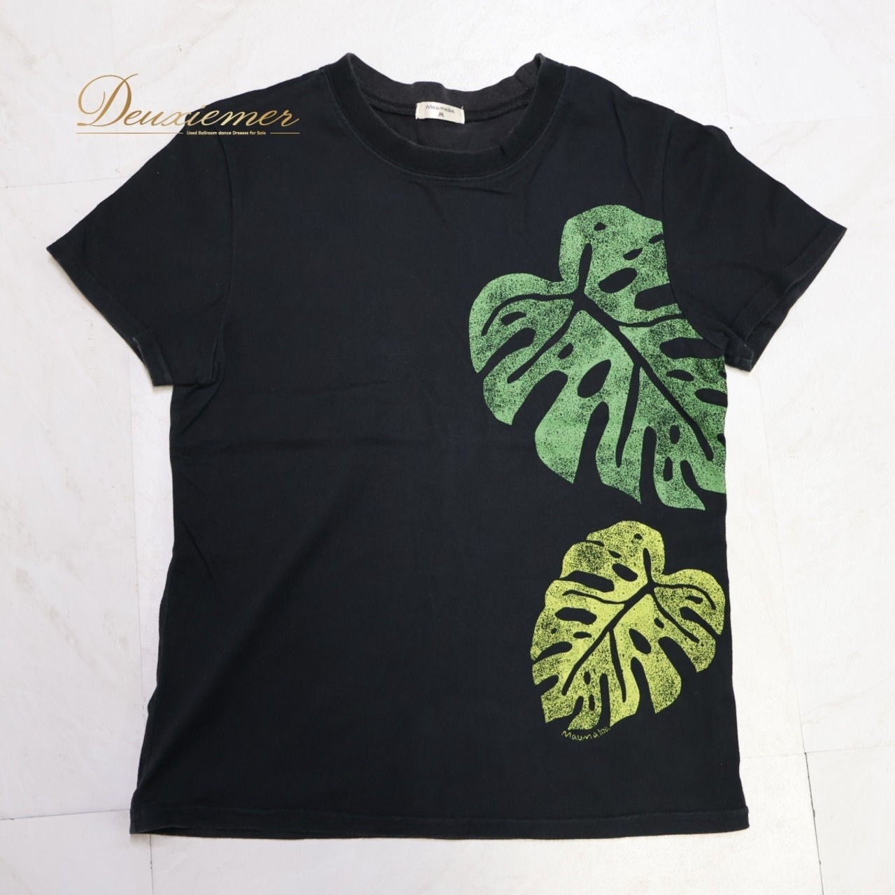 【フラダンス衣装 まとめ売り】3点セット Maunaloa マウナロア トップス Tシャツ ブラック ネイビー 黒 紺 花柄 半袖 かわいい