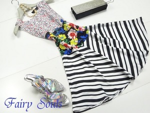 ★送料無料★S(7号）☆鮮やか切り返しノ－スリ－ブワンピ－スワンピ(OPN6252)