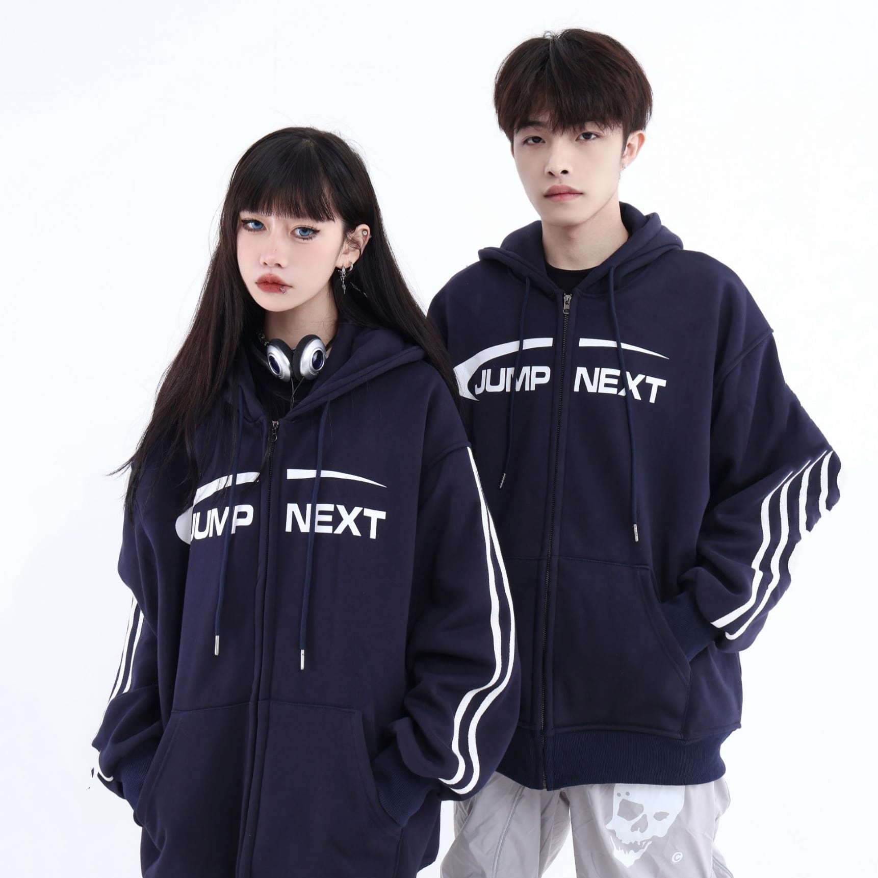 JUMP NEXTカップル裏ボアジップパーカー | mblueshop JUMP NEXTカップル裏ボアジップパーカー | mblueshop