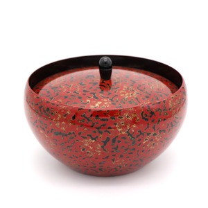 津軽塗（唐塗）バカ塗り・菓子器・蓋付・No.201011-49・梱包サイズ60