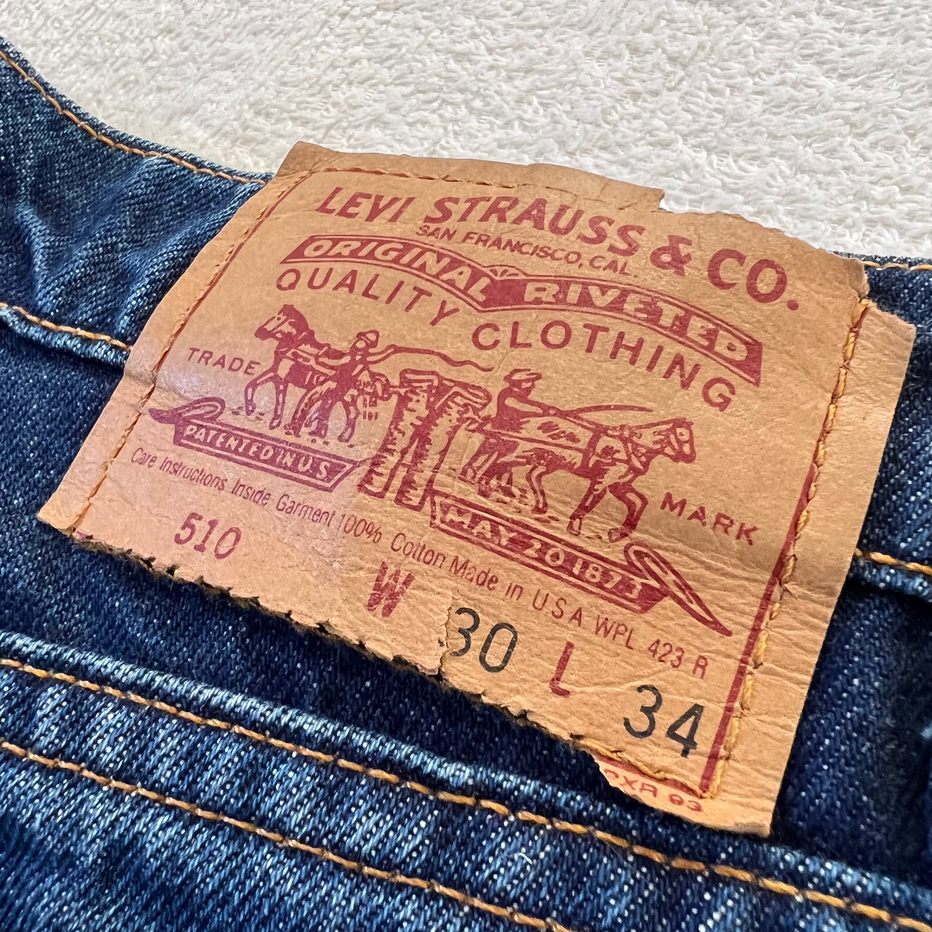 ＊6442 90s levis リーバイス　510 USA デニムパンツ w30