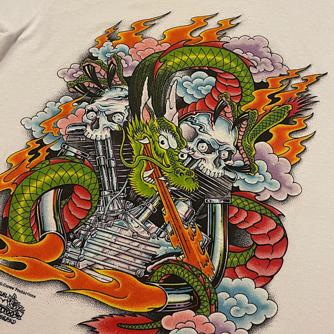 超美品 激レア 80s ビンテージ Tシャツ タトゥープリント ドラゴン 