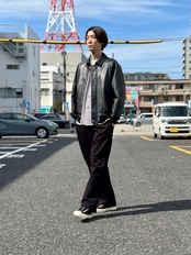【Graphpaper】Cow Leather Raglan Blouson