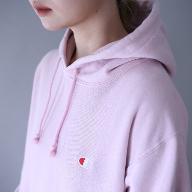 "Champion" pink color silhouette reverse wave sweat parka